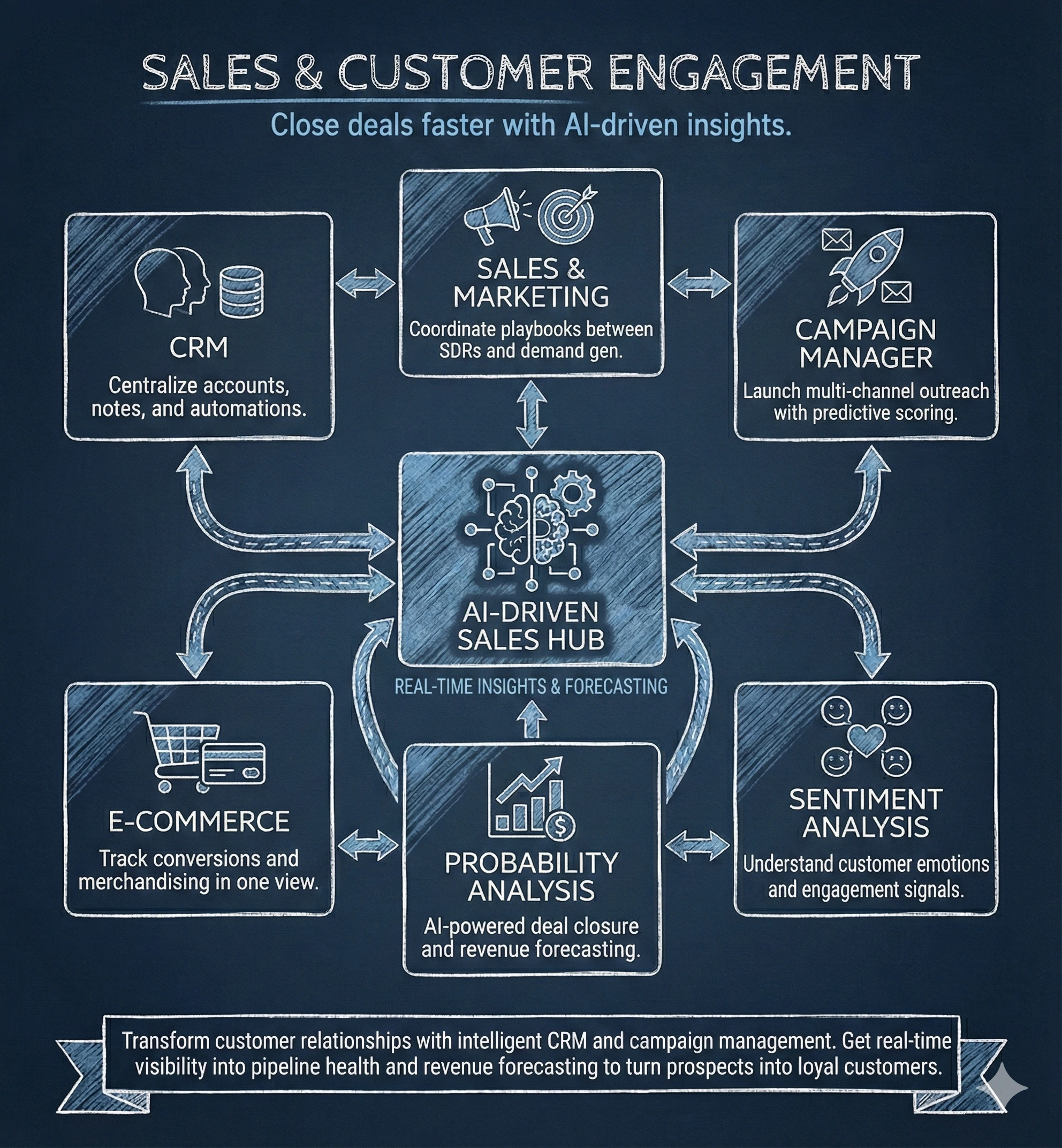Sales team celebrating growth